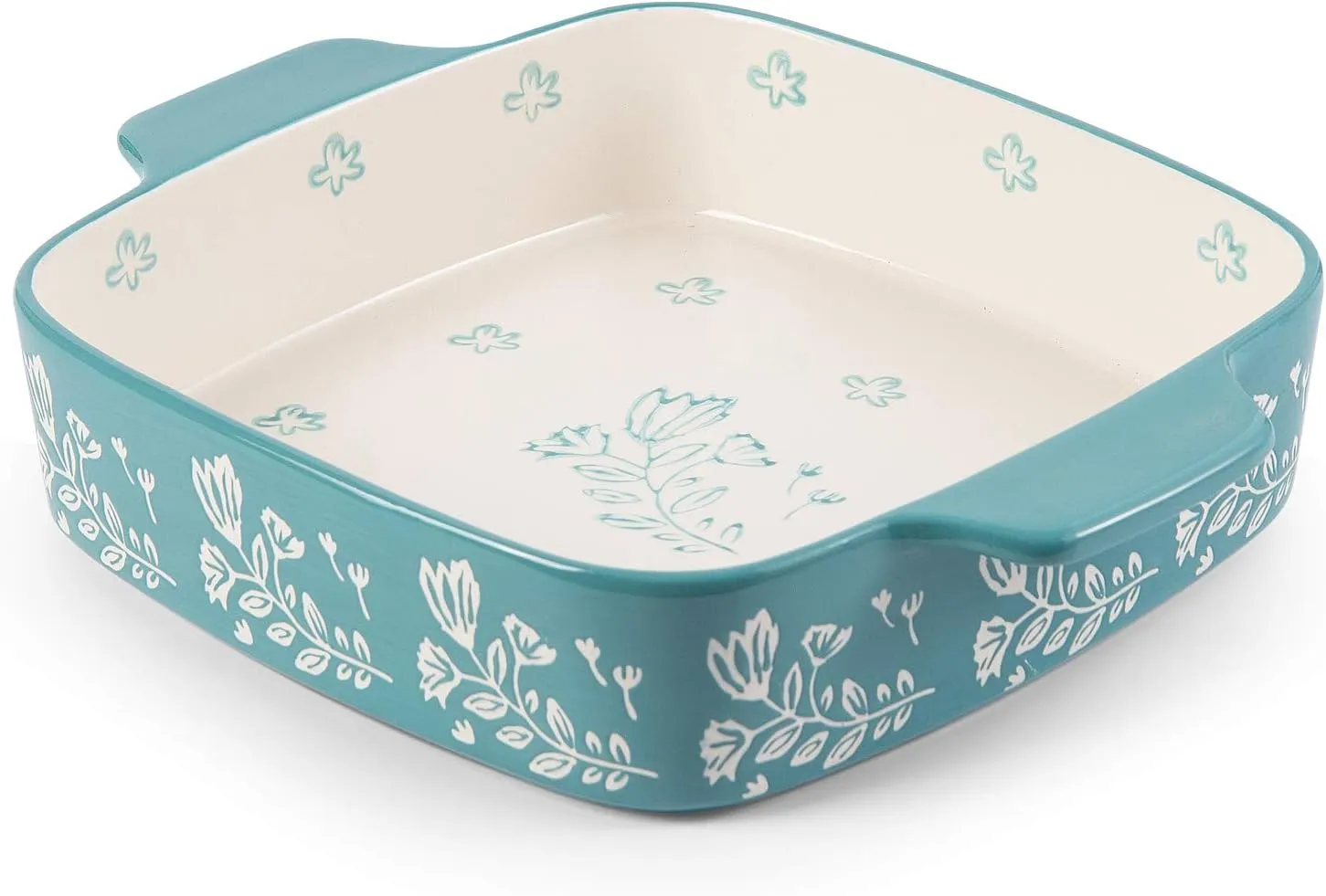 Wisenvoy Baking Dish Ceramic Brownie Pan 9x9 Baking Pan Casserole Dish Lasagna Pan Square Rose Dish Pan Bakeware Sets