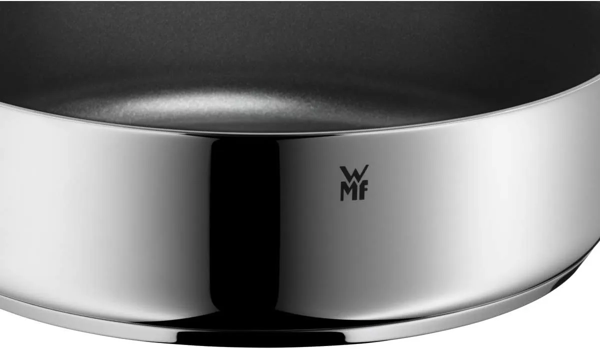 WMF Induction Sauté Pan 28 cm with Lid 5.0 L Cromargan Stainless Steel Coated Oven Safe High Rim