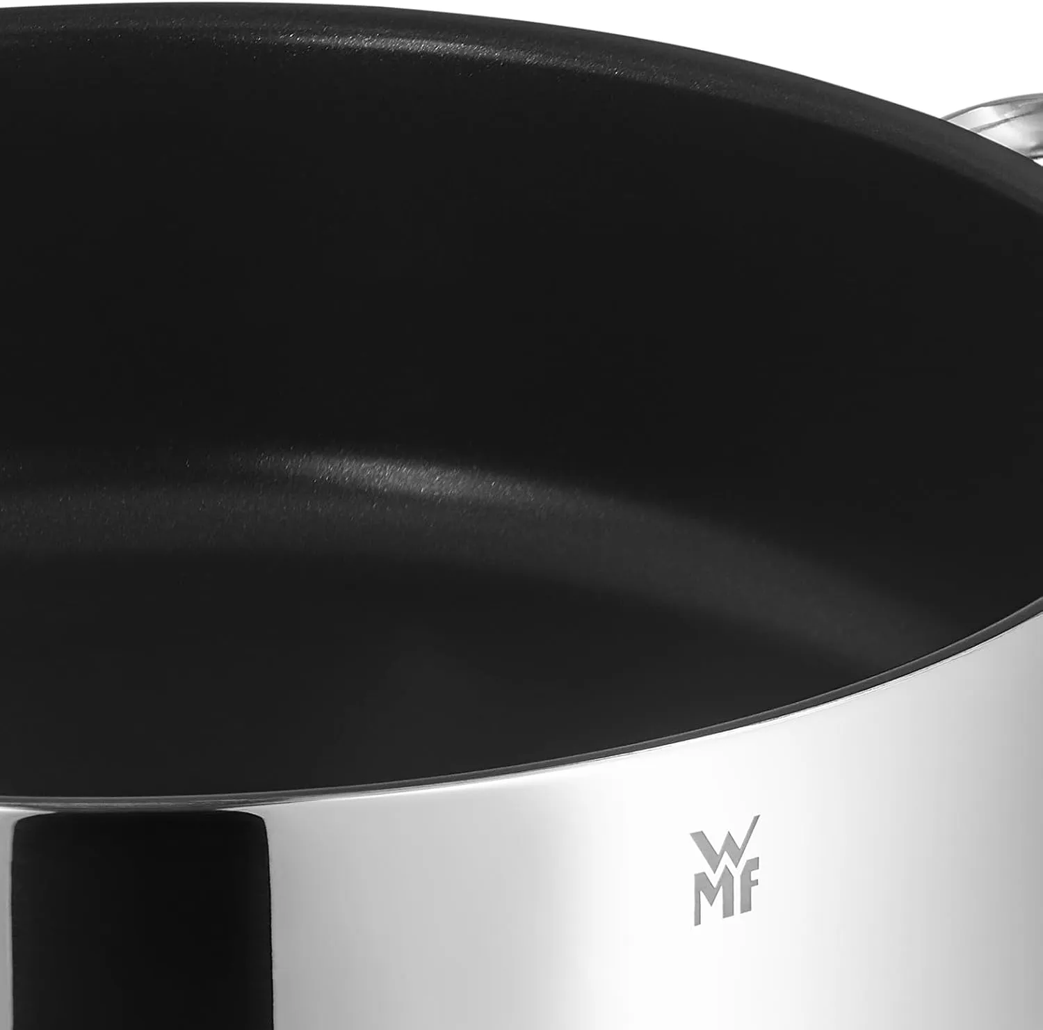 WMF Induction Sauté Pan 28 cm with Lid 5.0 L Cromargan Stainless Steel Coated Oven Safe High Rim