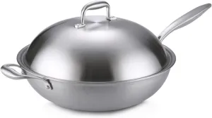 Wok uncoated Non-Stick pan Household Flat Bottom no Oil Smoke Cooking Pot Induction Cooker Universal