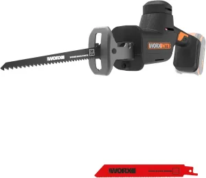 WORX 20V Compact Electric Cordless Reciprocating Saw, 1” Stroke Length, Brushless Motor for 50% Longer Runtime, Lightweight Design for One-handed Operation –Tool Only WX501L.9