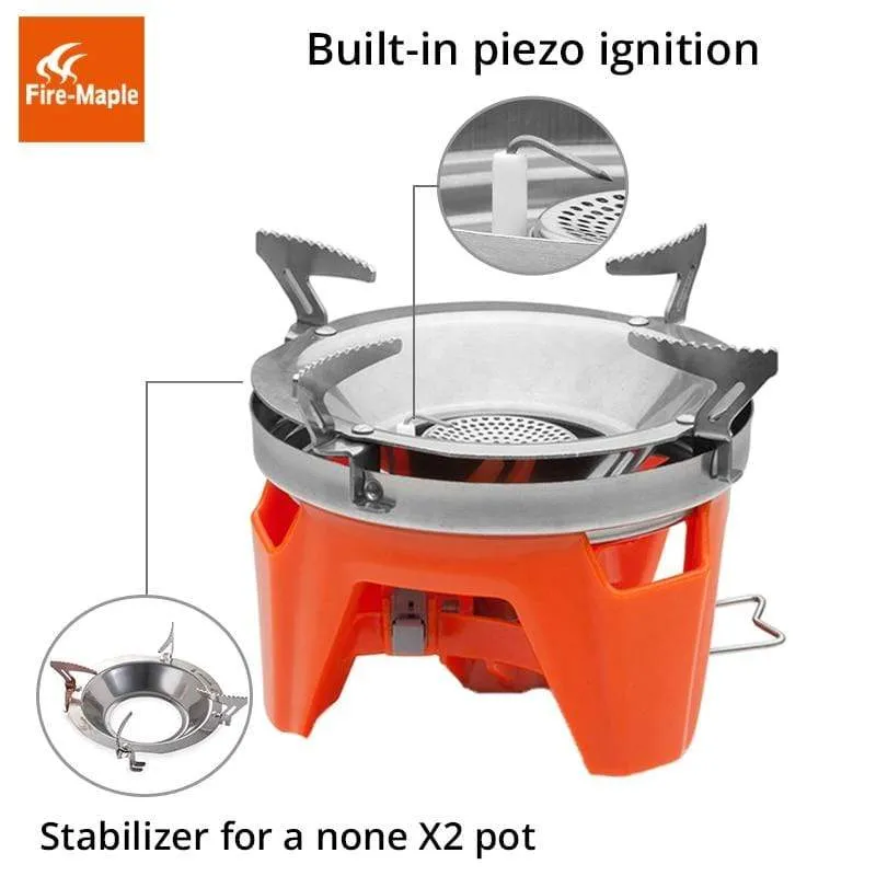 X2 Outdoor Gas Stove Burner /Portable Cooking System With Heat Exchanger Pot