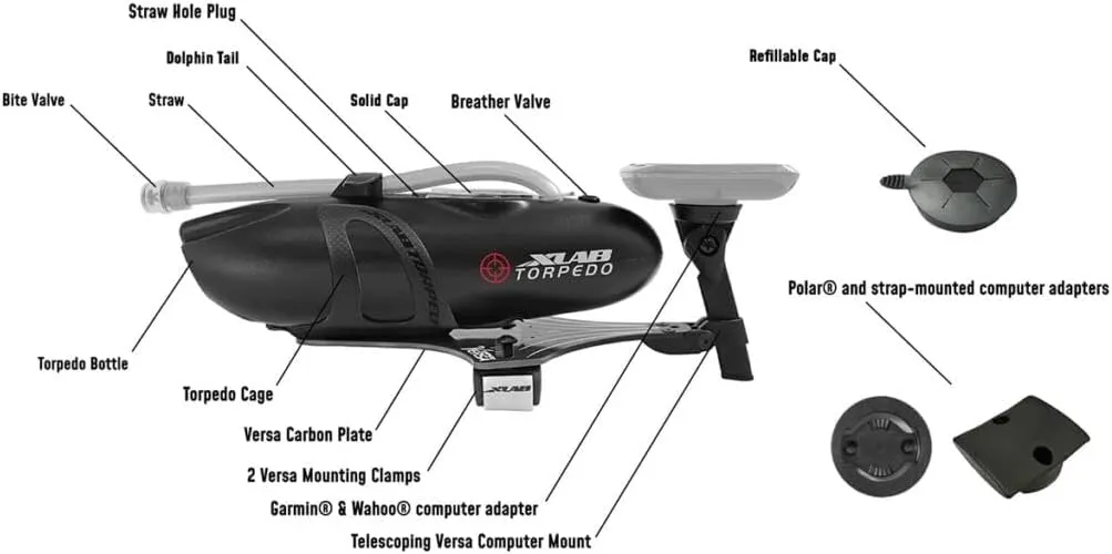 XLAB Torpedo Versa 500 Airfow Carbon Fiber Front Hydration System