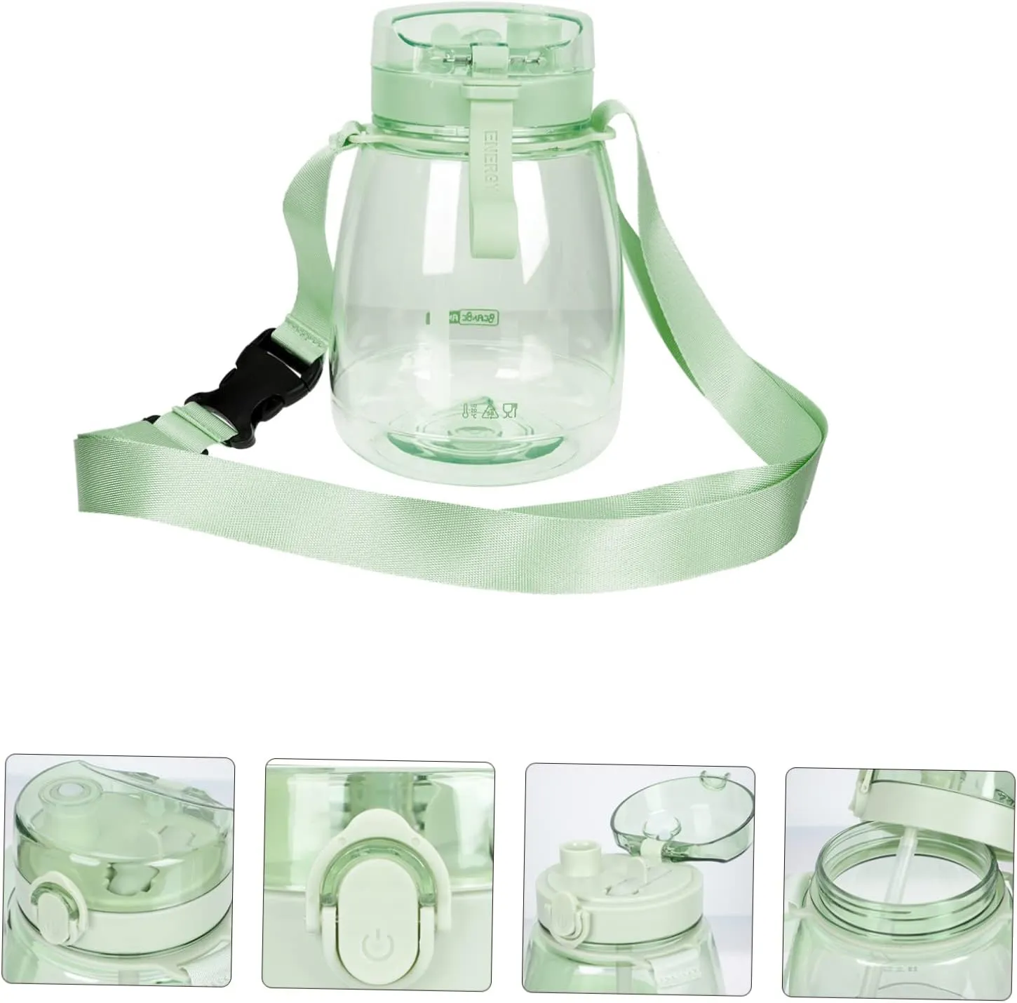 Yardwe Large Capacity Sports Water Cup Collapsible Bottle Straw Water Dispenser