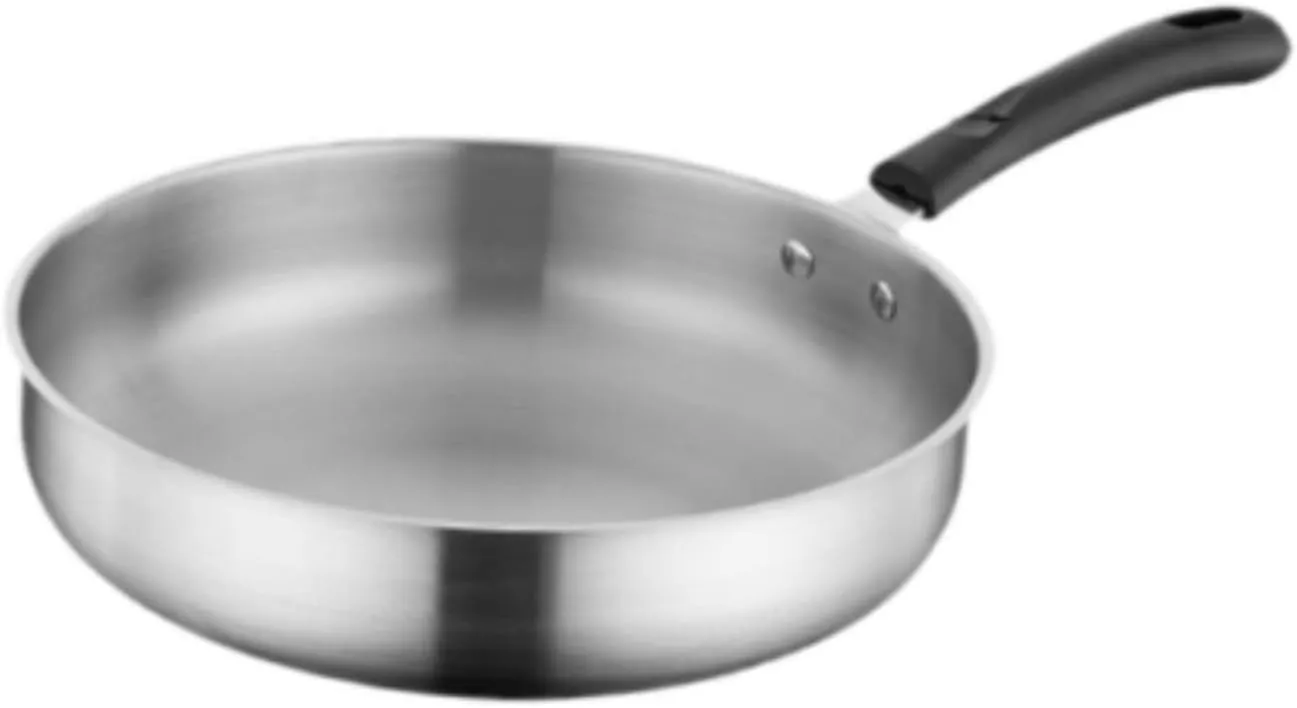 YIJU Camping Frying Pan Deep Fry Pan Nonstick Equipment Gift Flat Griddle Stainless Steel for Outdoor Activities RV Home Camping, 29.3cm