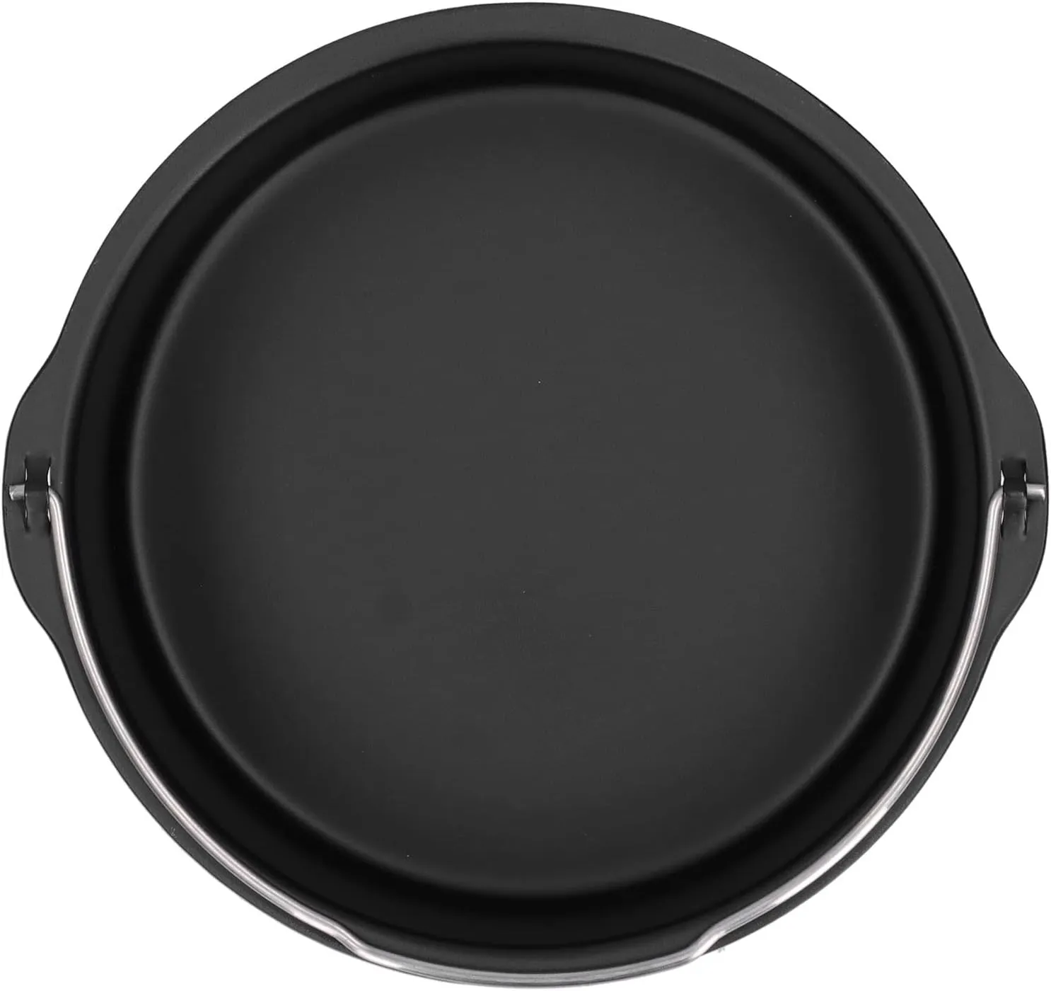 Yosoo Air Fryer Baking Pan, Oven Air Fryer Basket Cake Drum with Non Stick Design Carbon Steel NonStick Cake Baking Tray Kitchen Electric Accessory for Electric Steamers (8 Inch)
