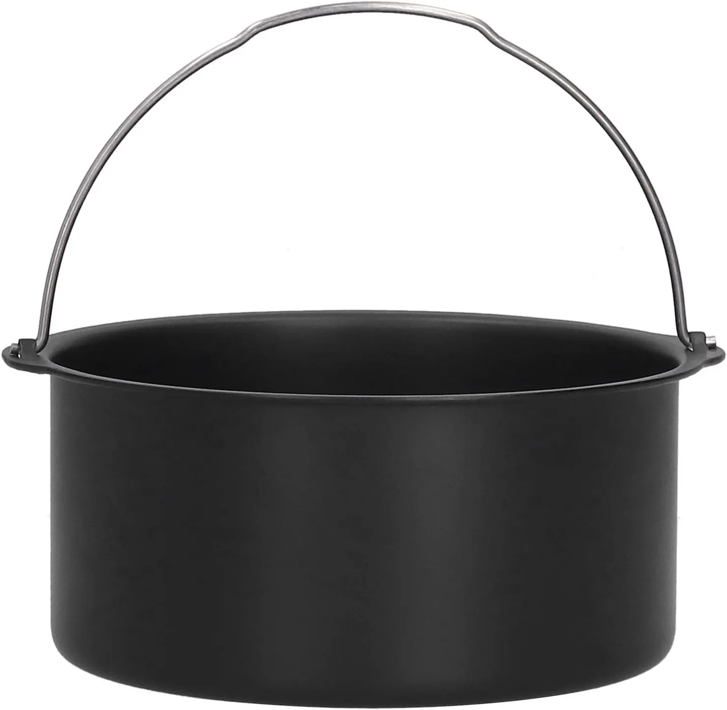 Yosoo Air Fryer Baking Pan, Oven Air Fryer Basket Cake Drum with Non Stick Design Carbon Steel NonStick Cake Baking Tray Kitchen Electric Accessory for Electric Steamers (8 Inch)