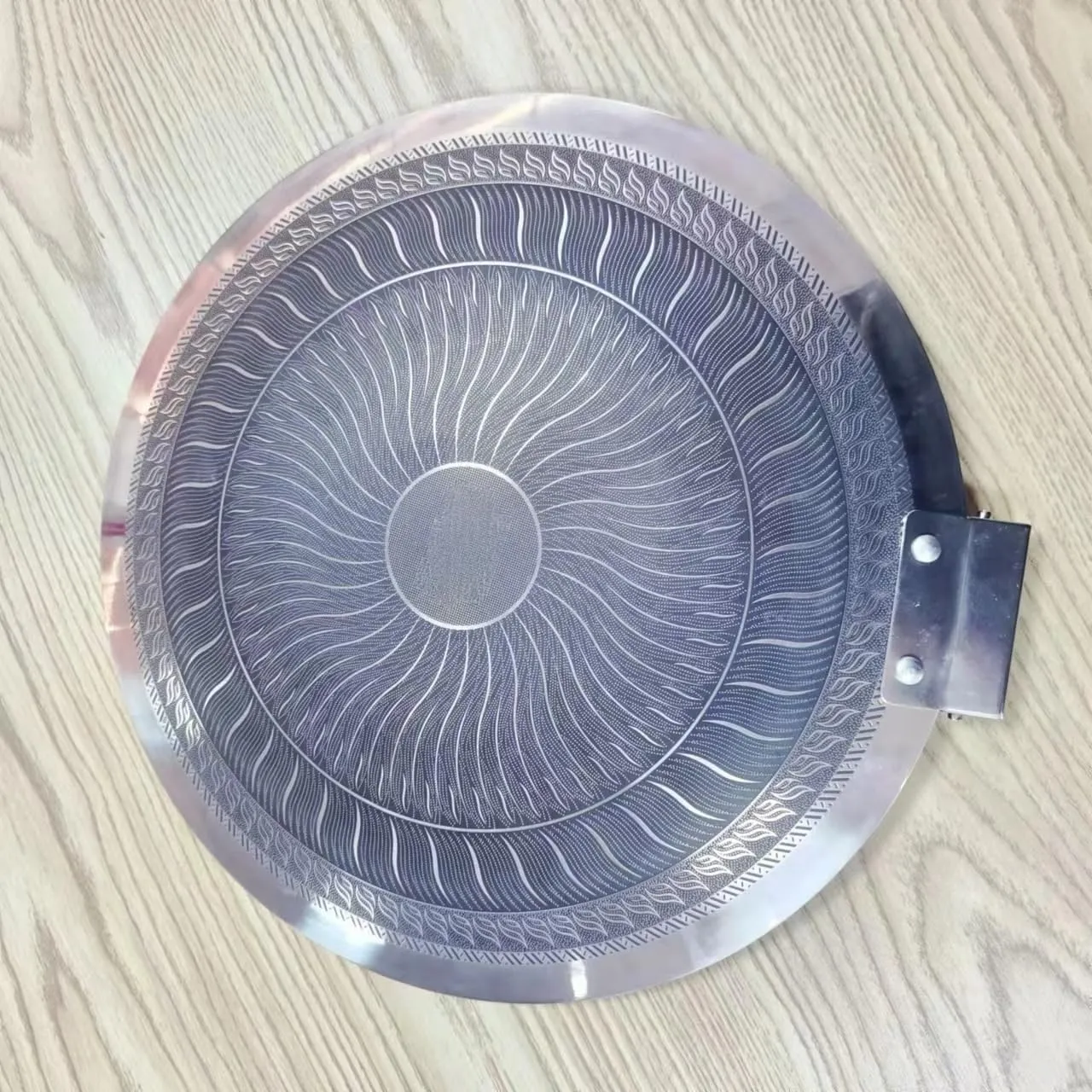 Zhong Outdoor Camping Plate Barbecue Pan Portable Cooking Frying Pan Meat Pot Barbecue Plate for Hiking Picnic, 34CM, kjnva-118
