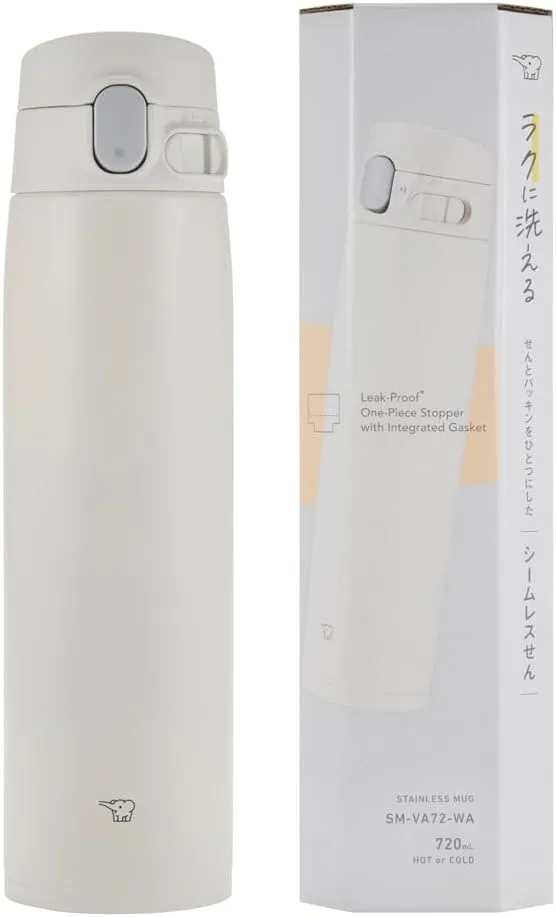 Zojirushi SM-VA72WA Vacuum Bottle 24 Ounce White