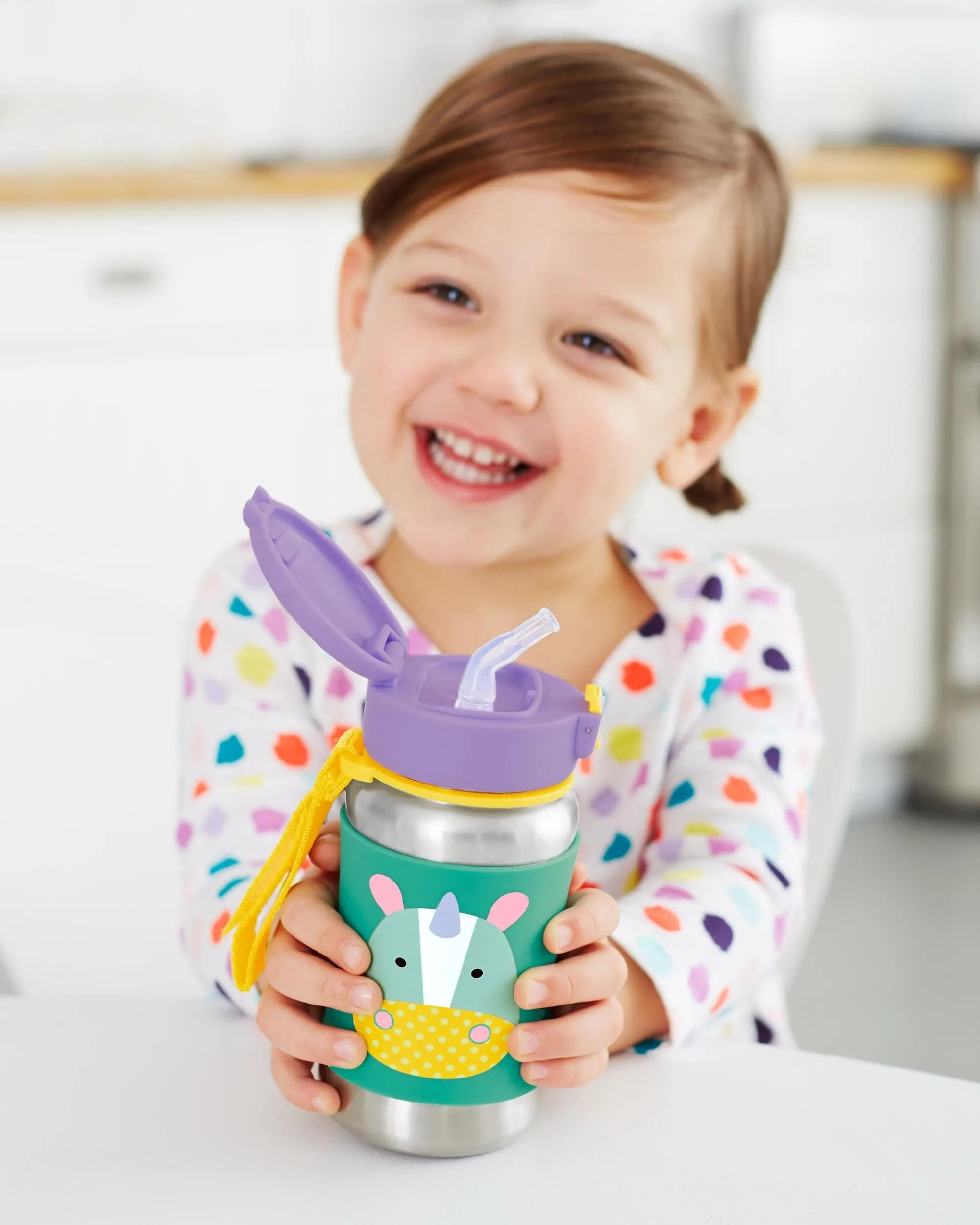 Zoo: Stainless Steel Straw Bottle | Skip Hop