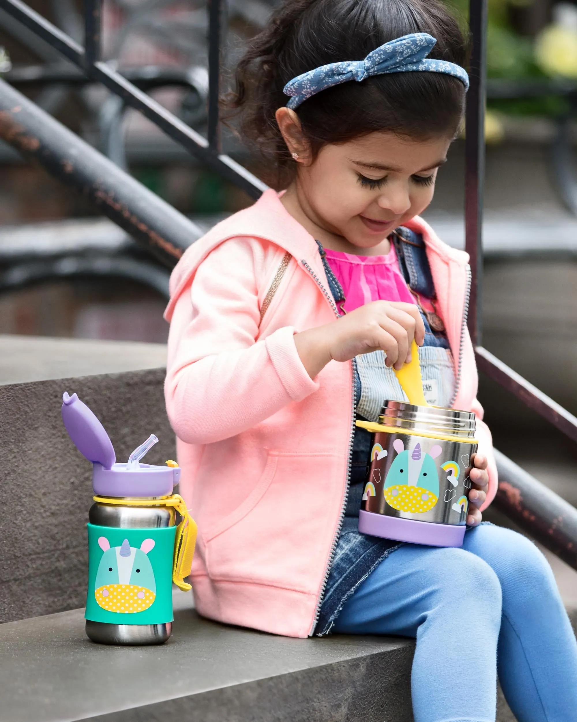 Zoo: Stainless Steel Straw Bottle | Skip Hop