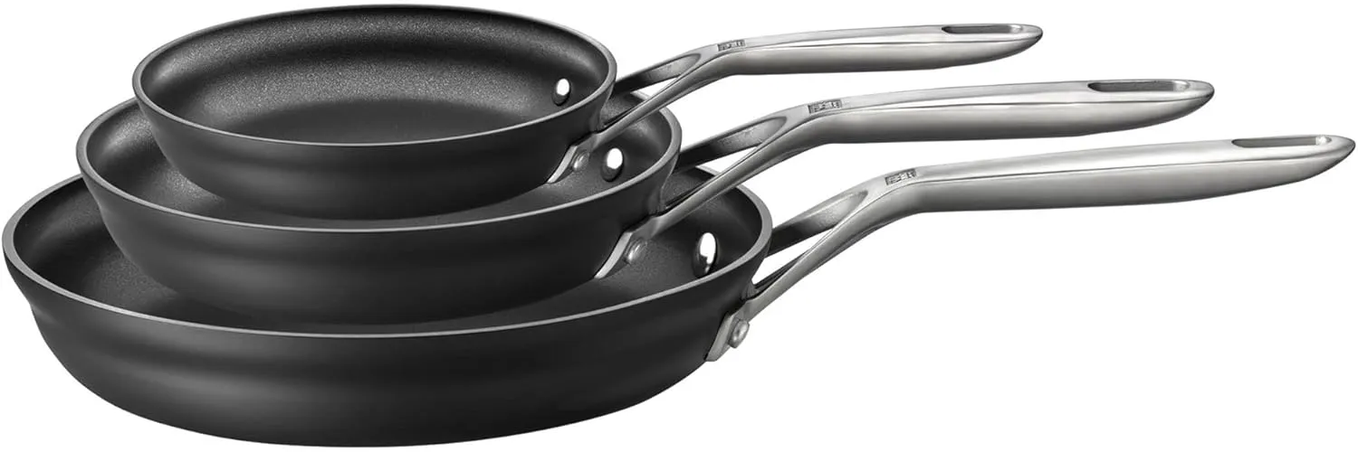ZWILLING Motion Hard Anodized 3-pc Aluminum Nonstick Fry Pan Set
