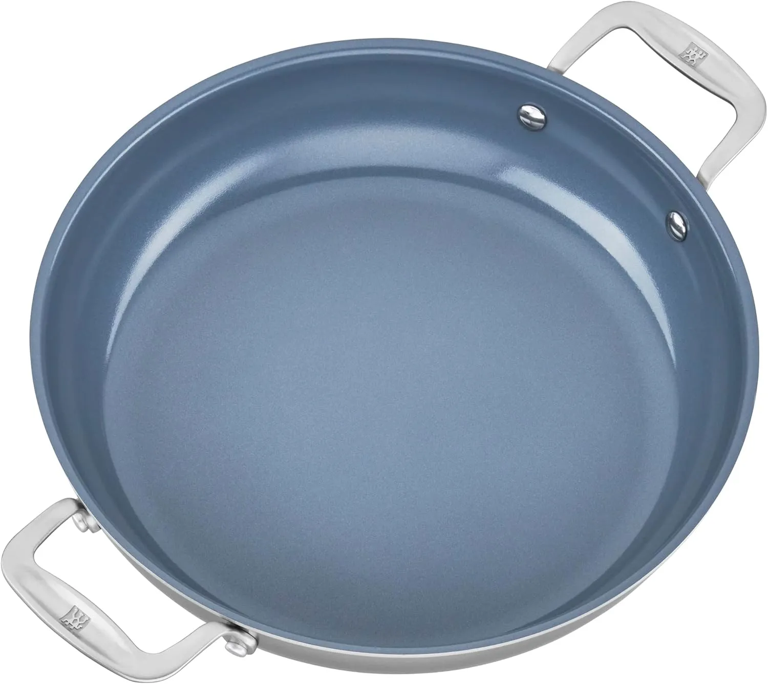 ZWILLING Spirit Ceramic Nonstick Braiser, 4-qt, Stainless Steel/Grey