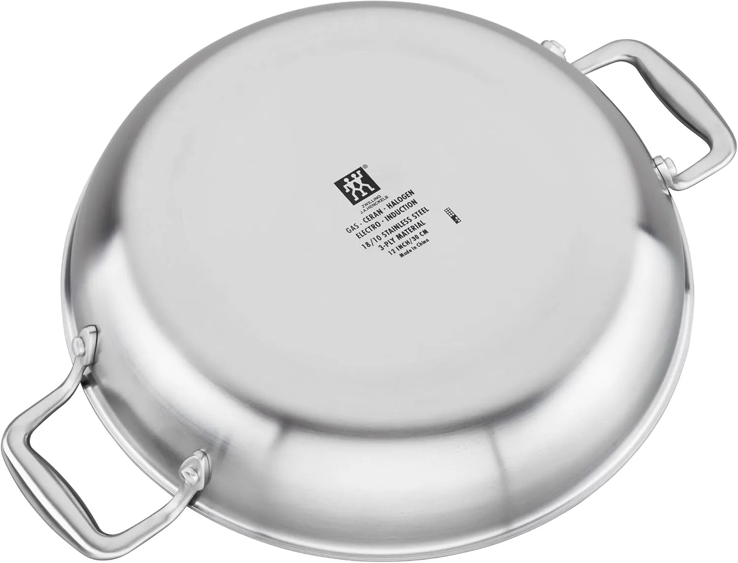 ZWILLING Spirit Ceramic Nonstick Braiser, 4-qt, Stainless Steel/Grey