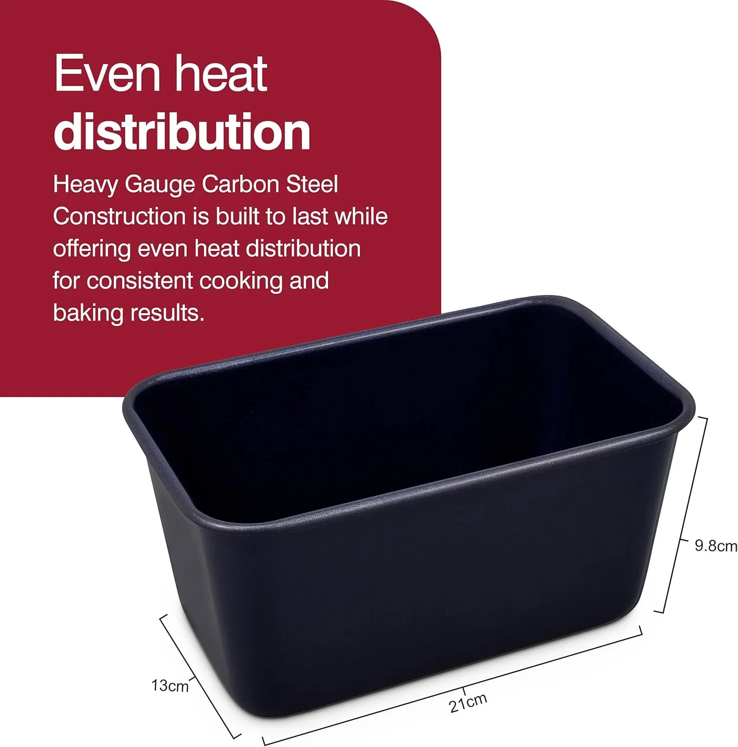 Zyliss E980199 Non-Stick Loaf Tin | 1.5L/2lb | Carbon Steel | Dark Blue | Bread Tin for Baking/Bakeware | Dishwasher Safe | 5 Year Guarantee