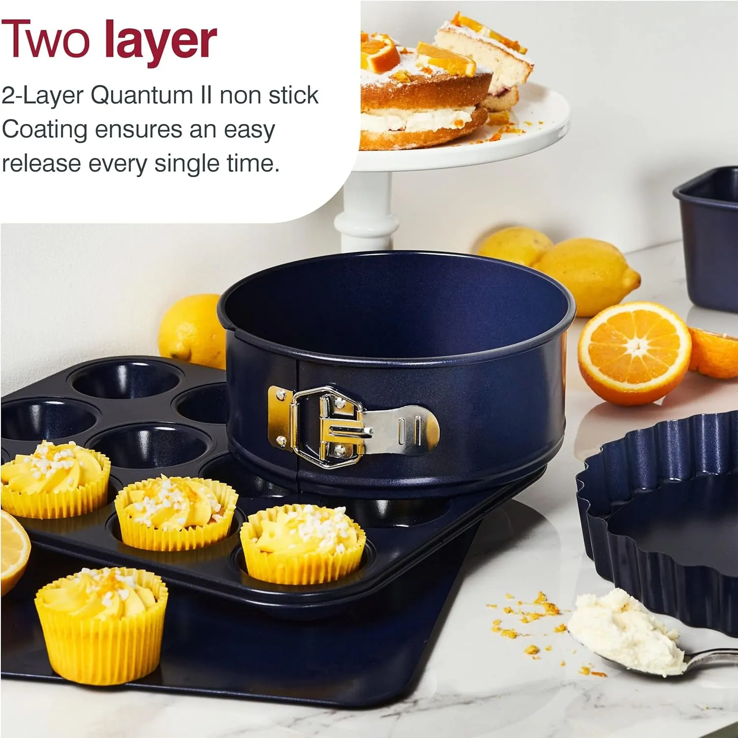 Zyliss E980199 Non-Stick Loaf Tin | 1.5L/2lb | Carbon Steel | Dark Blue | Bread Tin for Baking/Bakeware | Dishwasher Safe | 5 Year Guarantee